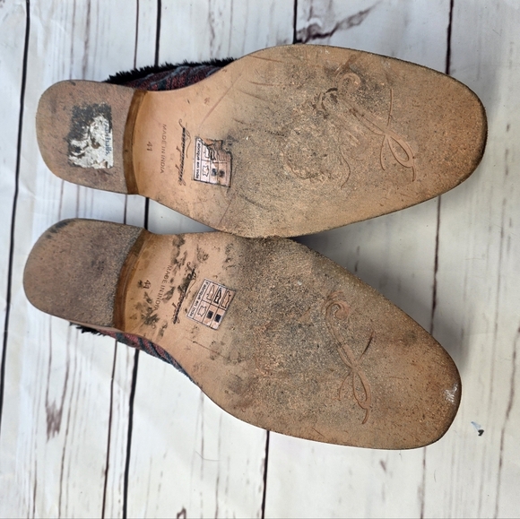 Free People Butterfly Effect Velvet Mules Sherpa Lined 10 - Picture 4 of 7